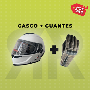 Casco + Guantes Tracker