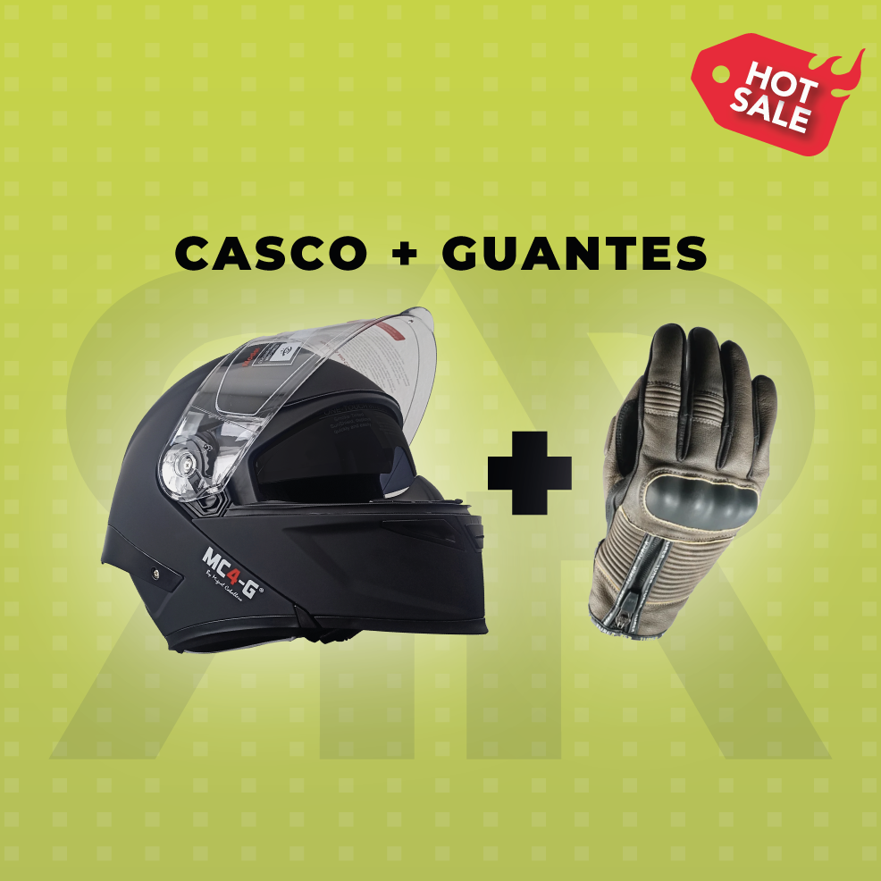 Casco + Guantes Tracker