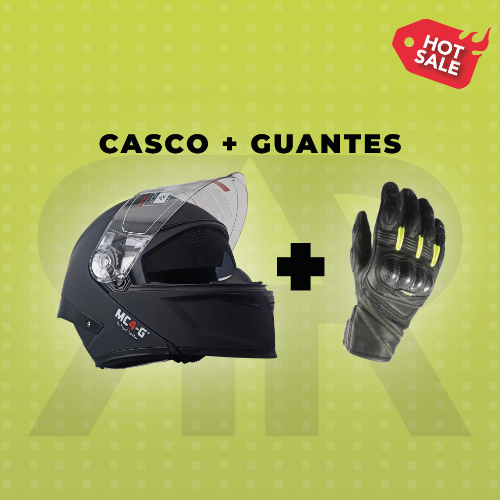 Casco + Guantes Troy